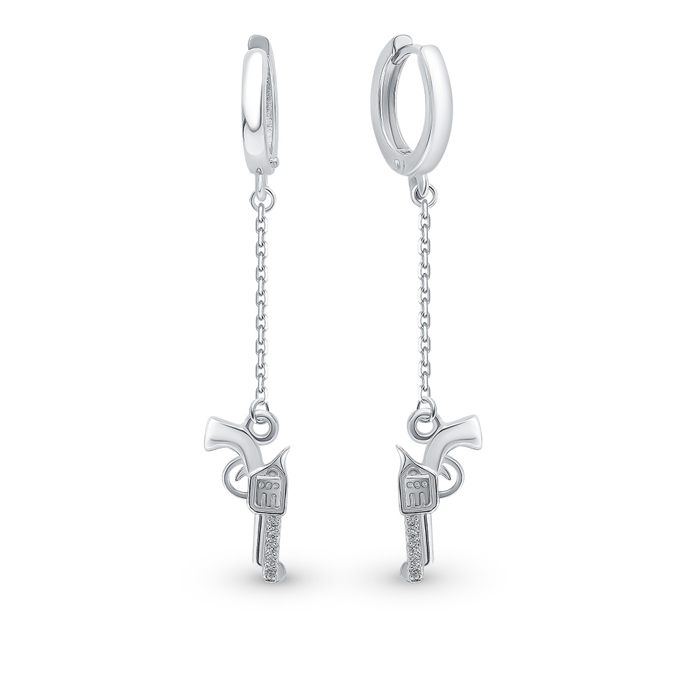

Серьги из серебра с фианитом 585Gold 702009117, 702009117