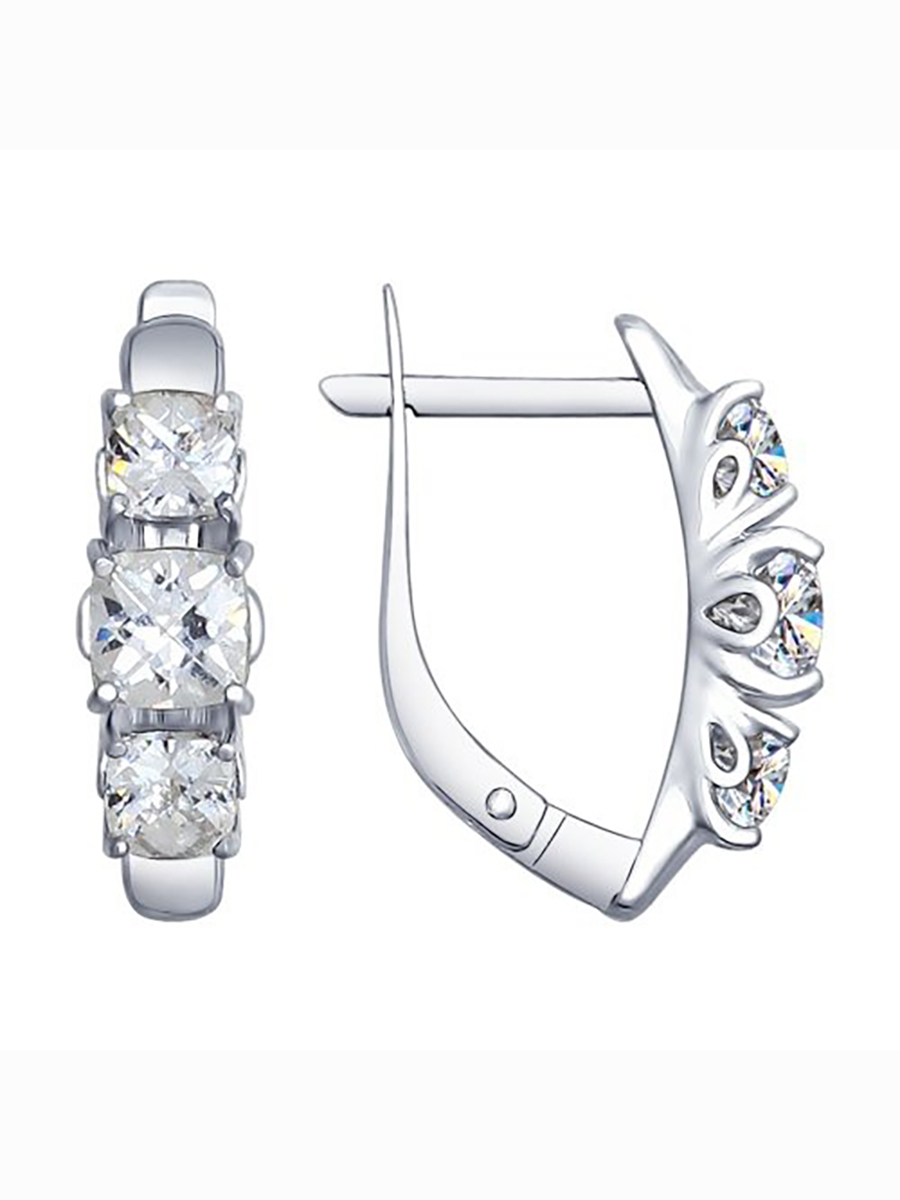

Серьги из серебра 585Gold 702009126, фианит, 702009126