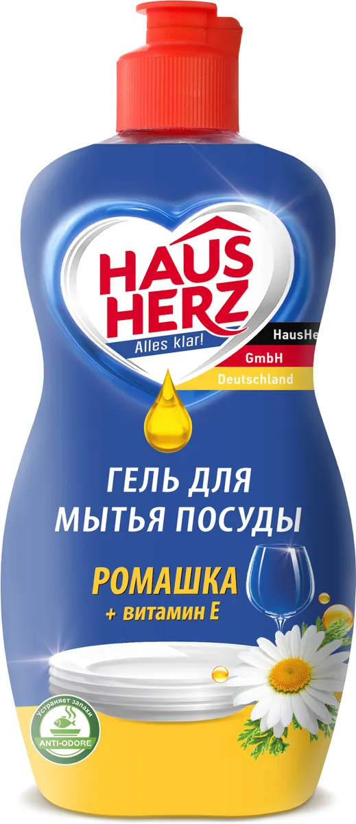 Средство для мытья посуды Haus Herz Ромашка + Витамин Е 450 мл