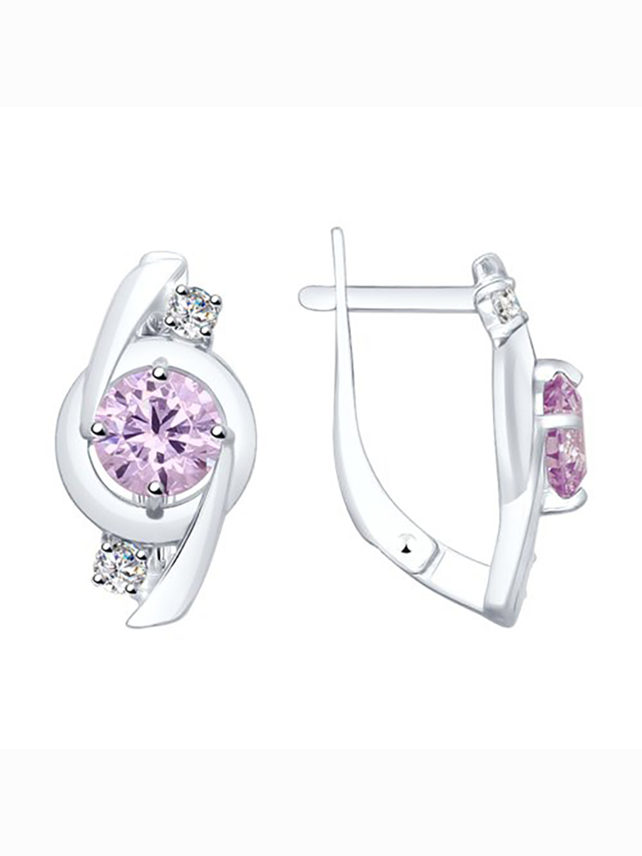 

Серьги из серебра с фианитом 585Gold 702009129, 702009129