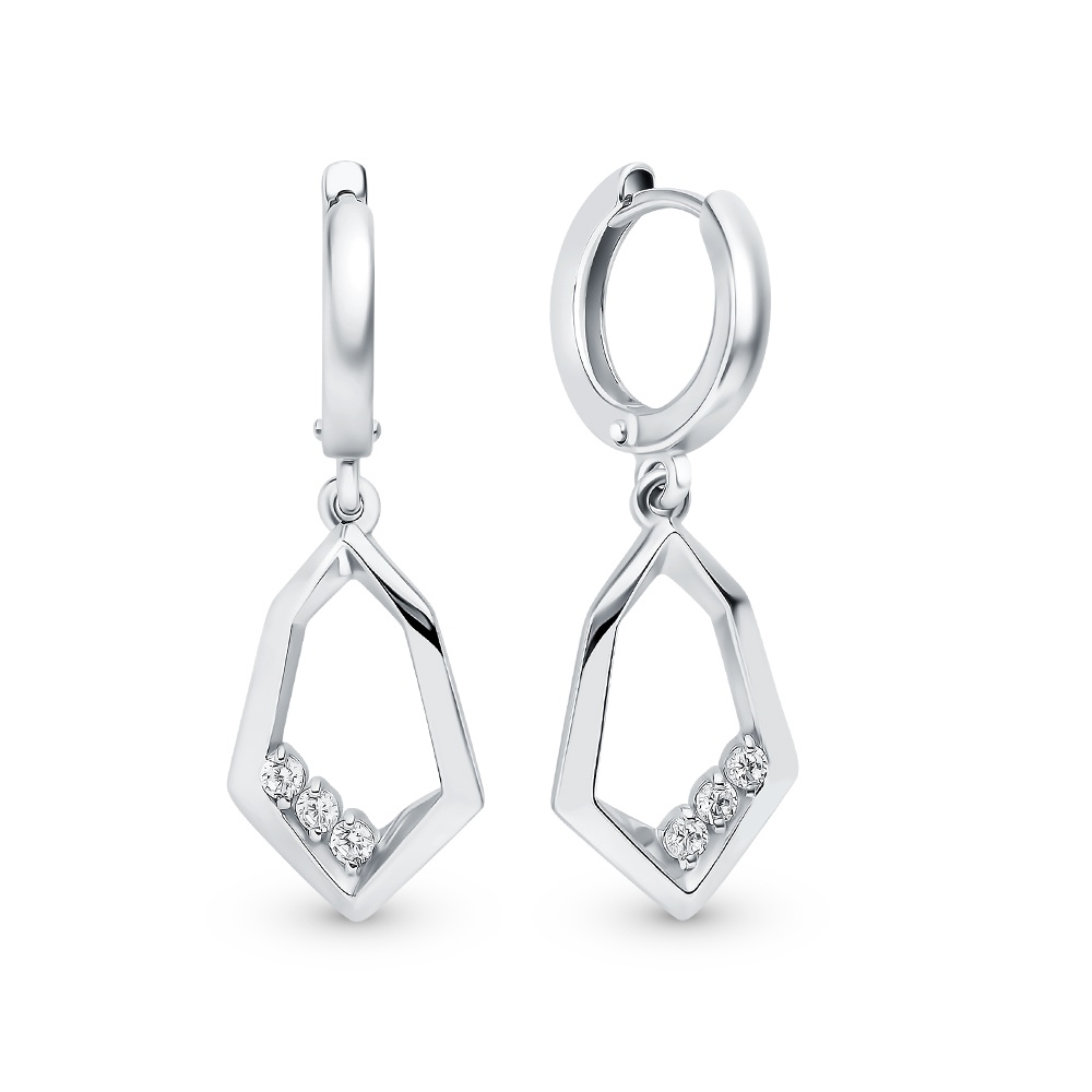 

Серьги из серебра с фианитом 585Gold 702009140, 702009140