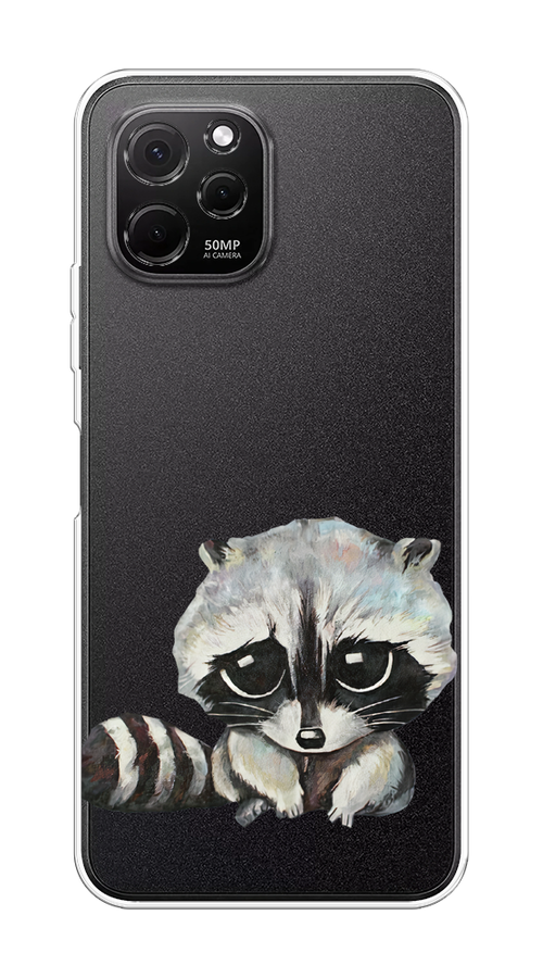 

Чехол на HuaweI Nova Y61 "Большеглазый енот", Серый;черный;прозрачный, 6120050-1