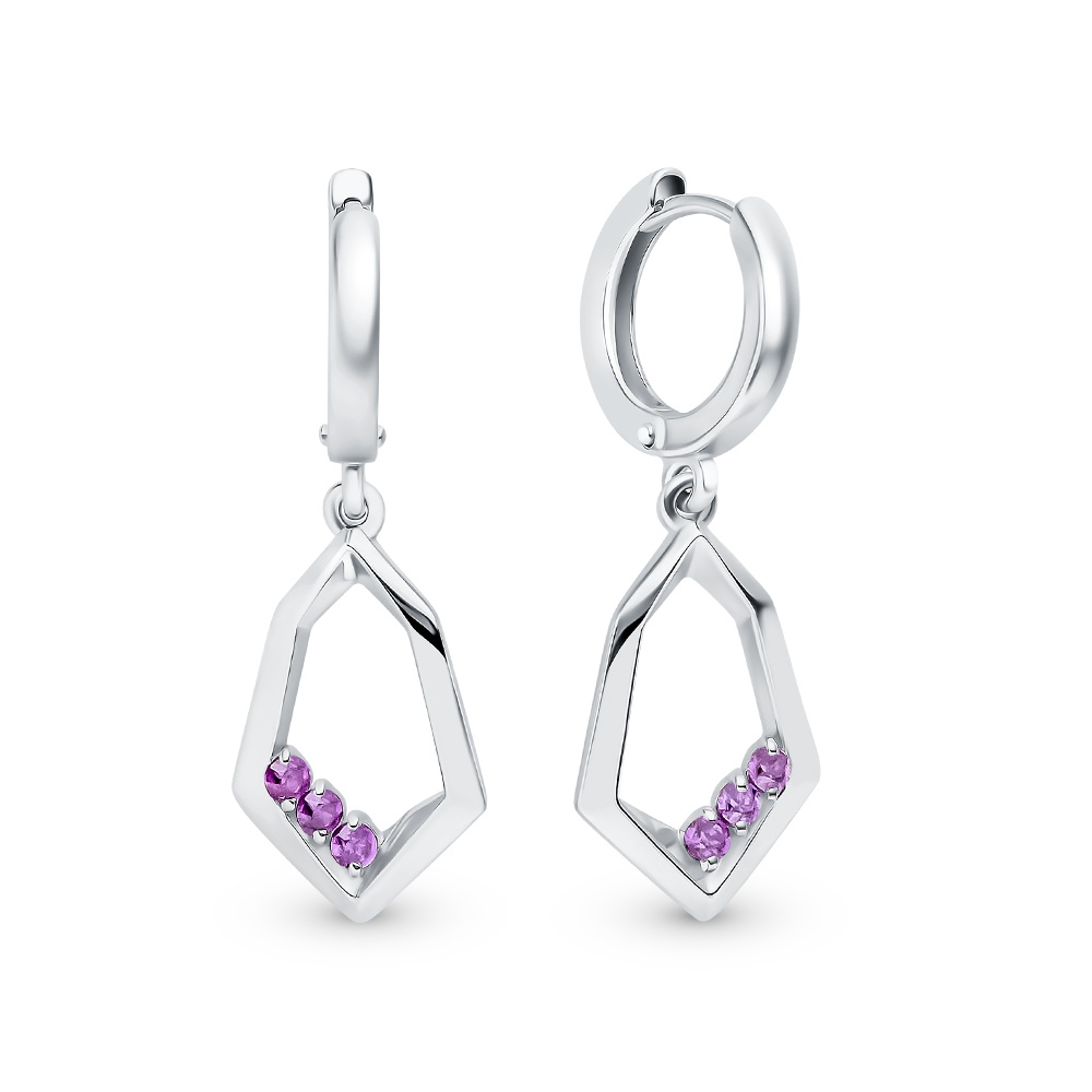 

Серьги из серебра с фианитом 585Gold 702009141, 702009141
