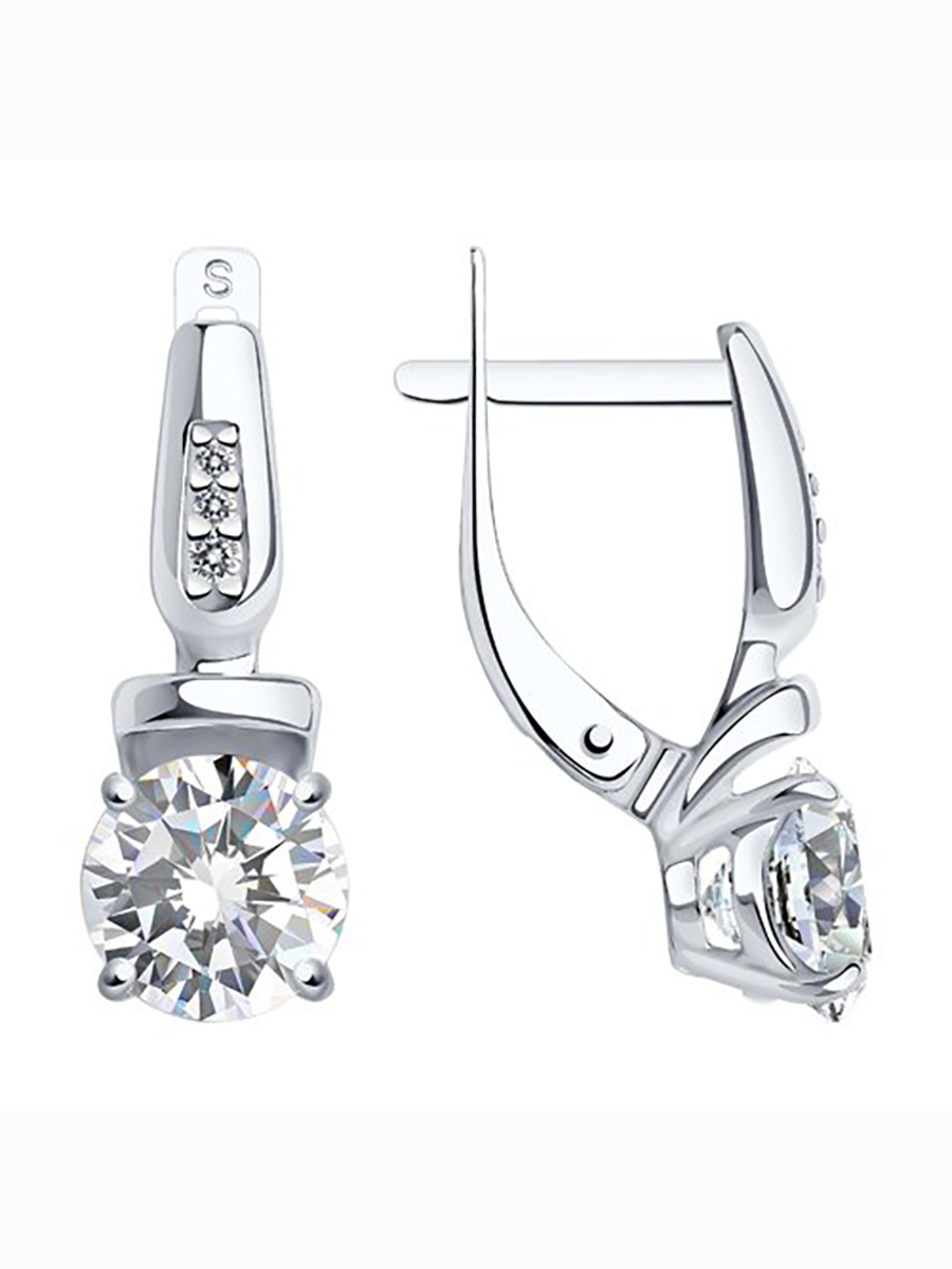 

Серьги из серебра с фианитом 585Gold 702009145, 702009145