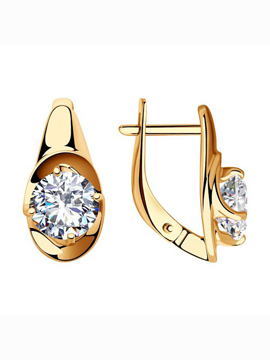 

Серьги из серебра с фианитом 585Gold 702009154, 702009154