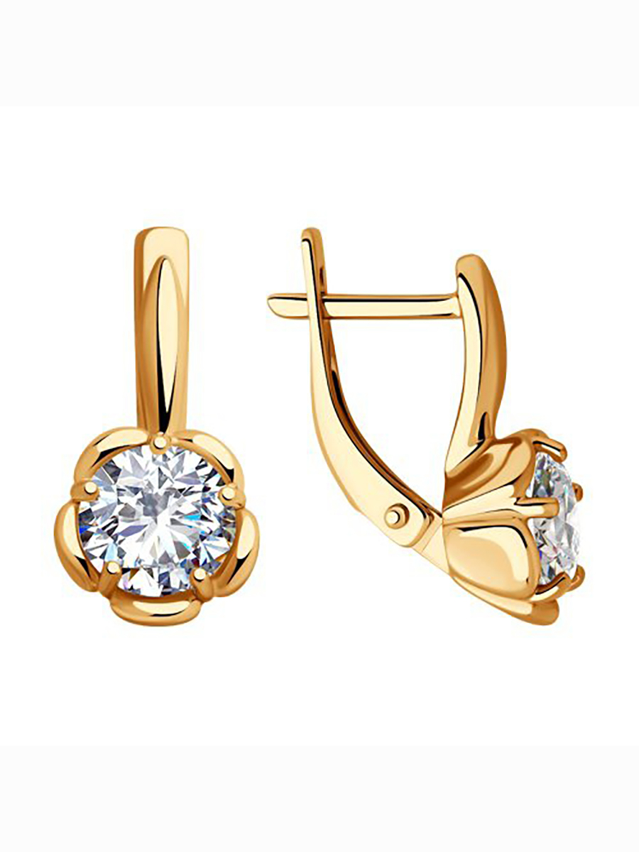 

Серьги из серебра 585Gold 702009161, фианит, 702009161