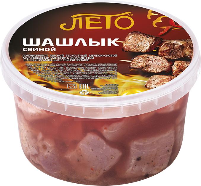 

Шашлык из свинины Лето в маринаде охлажденный +-2,2 кг