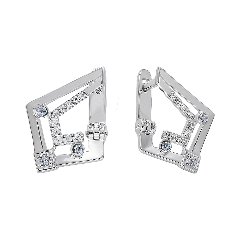

Серьги из серебра с фианитом 585Gold 702009450, 702009450