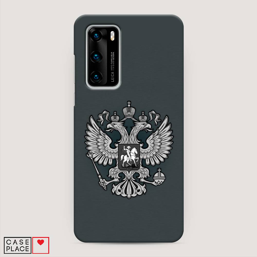 фото Чехол awog "герб россии серый" для huawei p40