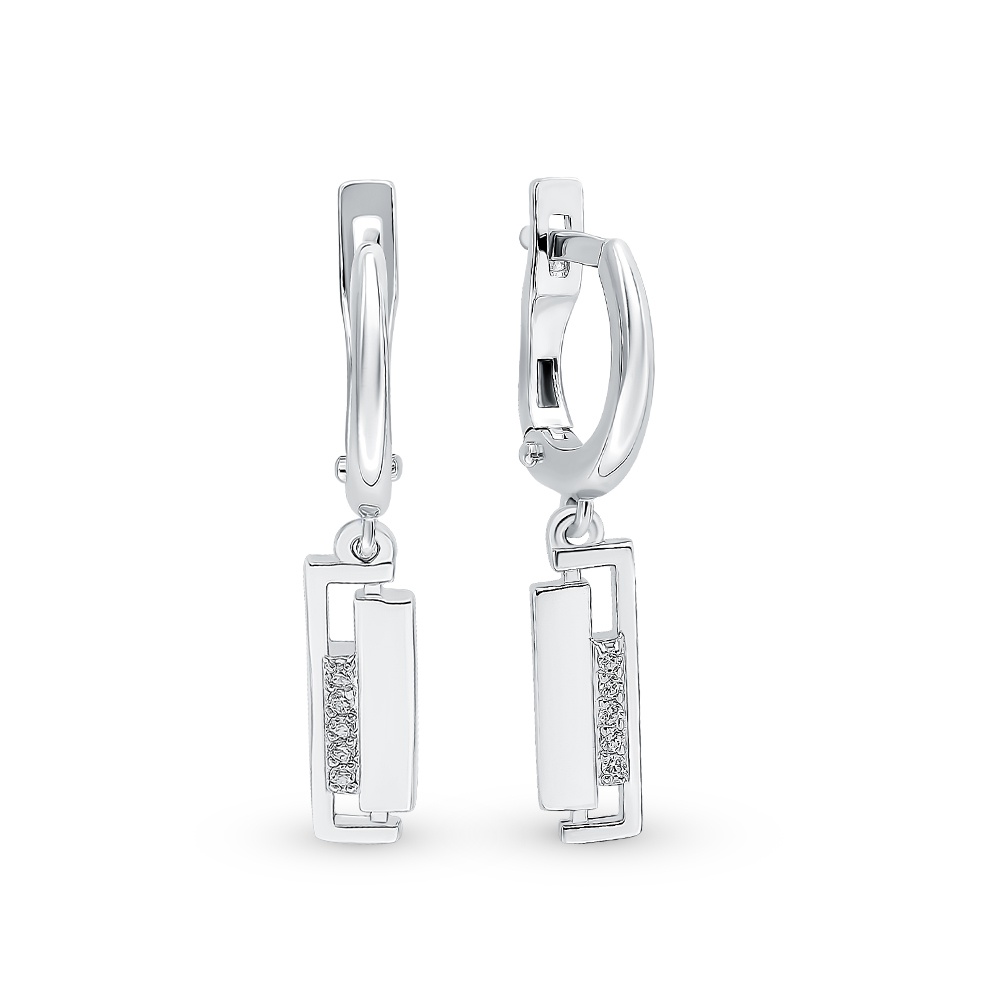 

Серьги из серебра с фианитом 585Gold 702009677, 702009677