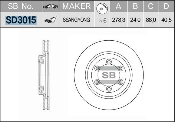 

Диск торм.SSANGYONG KORANDO, MUSSO, REXTON 97-14