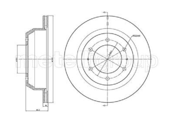

Диск тормозной Haval 5 2.4 2013- METELLI 231695C