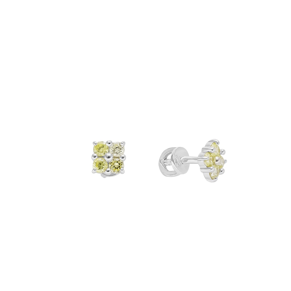 

Серьги пусеты из серебра 585Gold 702009746, фианит, 702009746