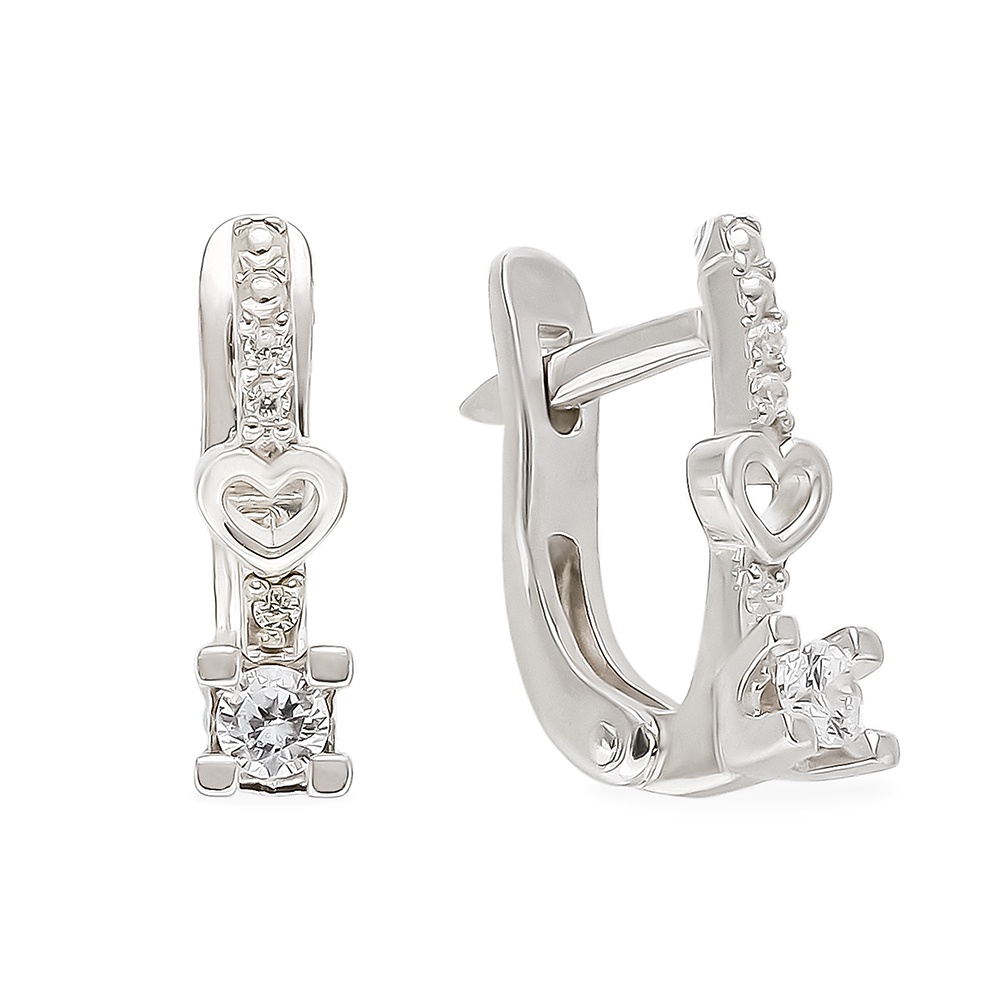 

Серьги из серебра с фианитом 585Gold 702009664, 702009664