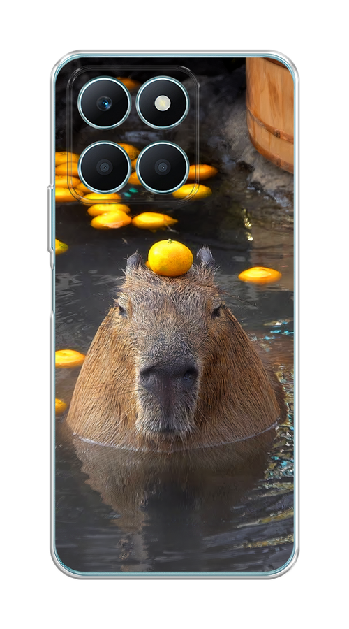 

Чехол на Honor X6A "Капибара отдыхает", Коричневый;оранжевый;серый, 6122050-1