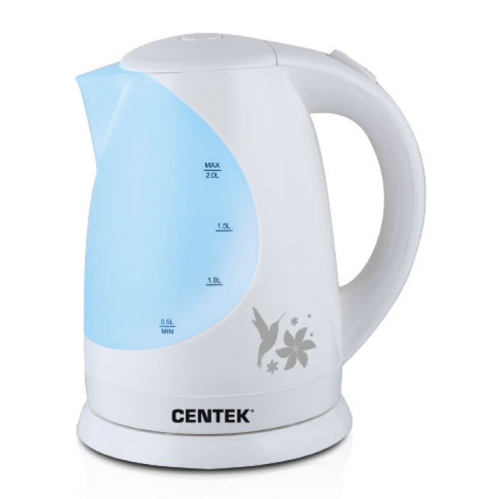 фото Чайник электрический centek ct-1039 white/blue