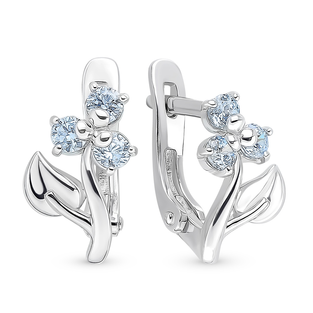 

Серьги из серебра с фианитом 585Gold 702009666, 702009666