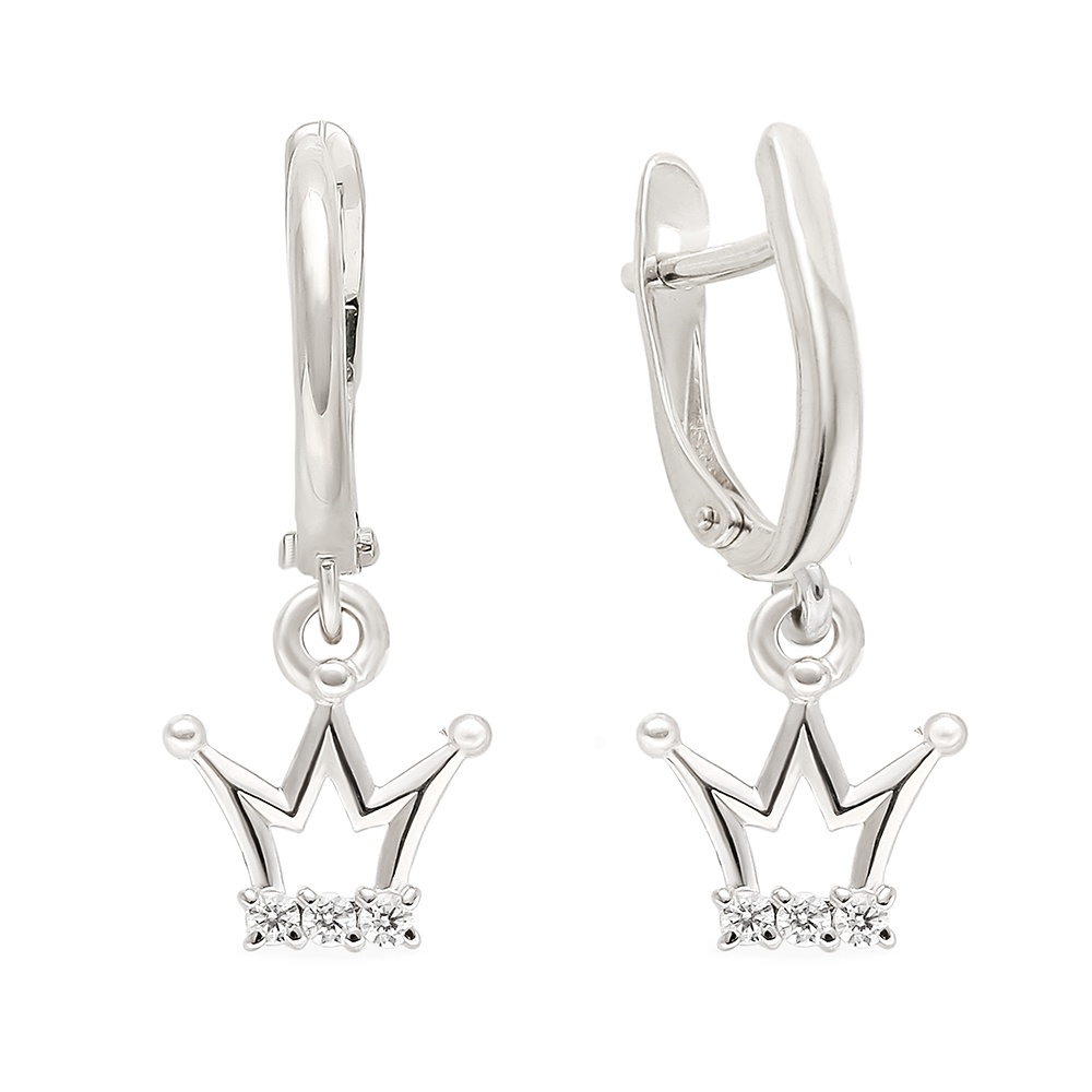 

Серьги из серебра с фианитом 585Gold 702009398, 702009398