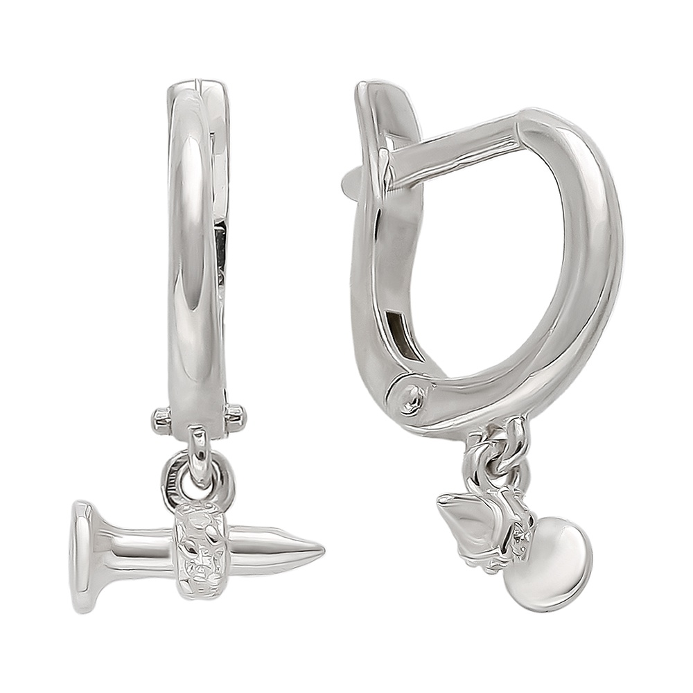 

Серьги из серебра с фианитом 585Gold 702009403, 702009403
