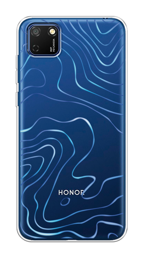 

Чехол на Honor 9S, Huawei Y5p "Blue lines", Прозрачный;синий, 6103750-1