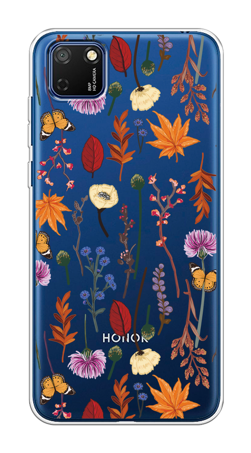 

Чехол на Honor 9S, Huawei Y5p "Orange Purple flowers", Оранжевый;красный;розовый;желтый;прозрачный, 6103750-1