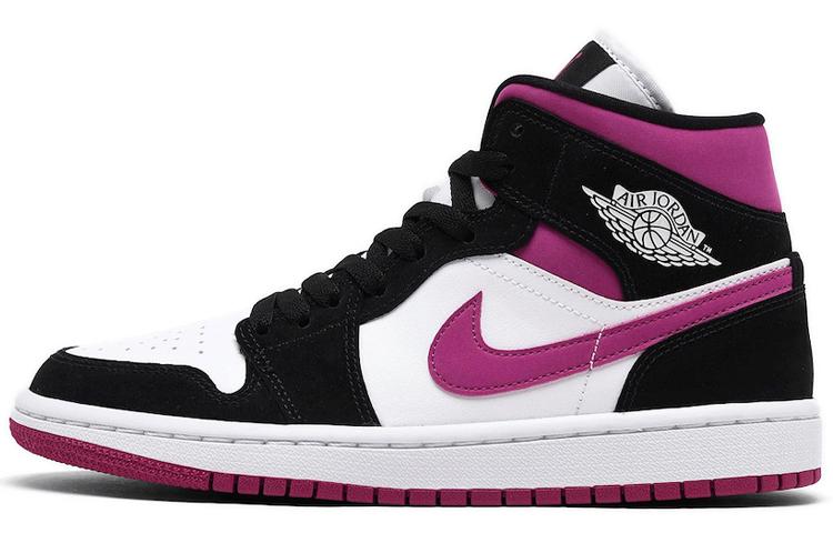 

Кеды унисекс Jordan Air Jordan 1 mid magenta разноцветные 35.5 EU, Разноцветный, Air Jordan 1 mid magenta