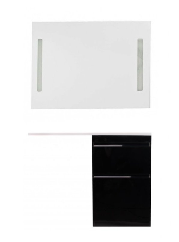

Style Line Комплект мебели Даймонд 120 R Люкс Plus напольный черный