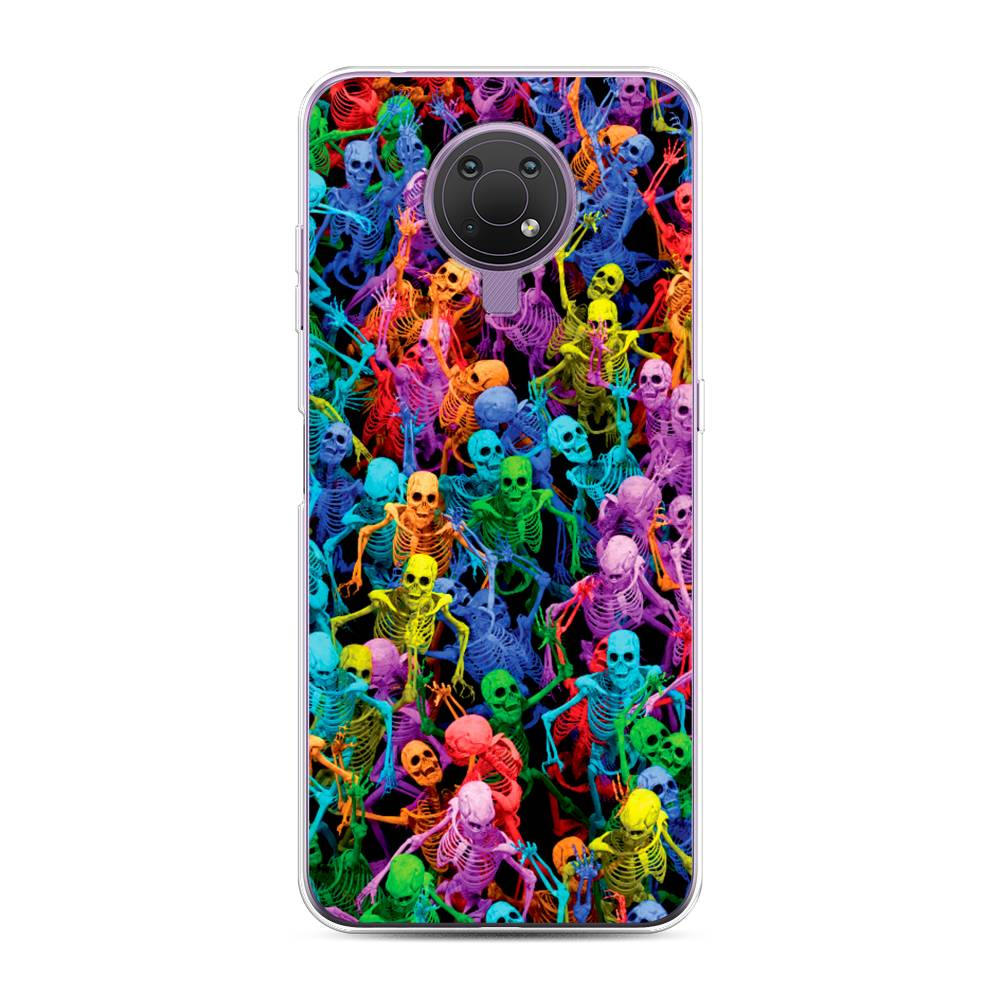 

Чехол на Nokia G20/G10 "Вечеринка скелетов", Фиолетовый;желтый;оранжевый, 124050-6