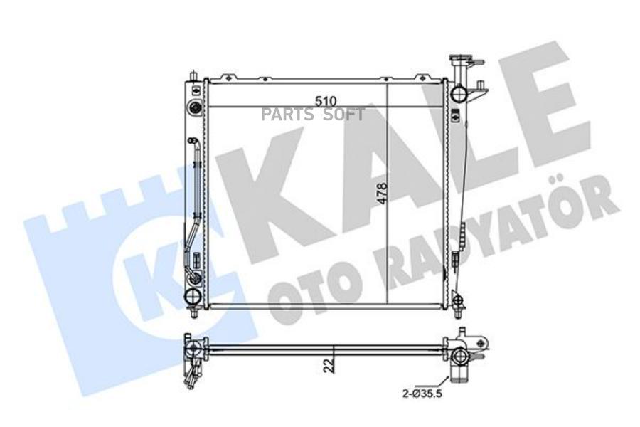 

Радиатор Системы Охлаждения Kia: Sorento 2.0 Crdi 10- KALE арт. 349260