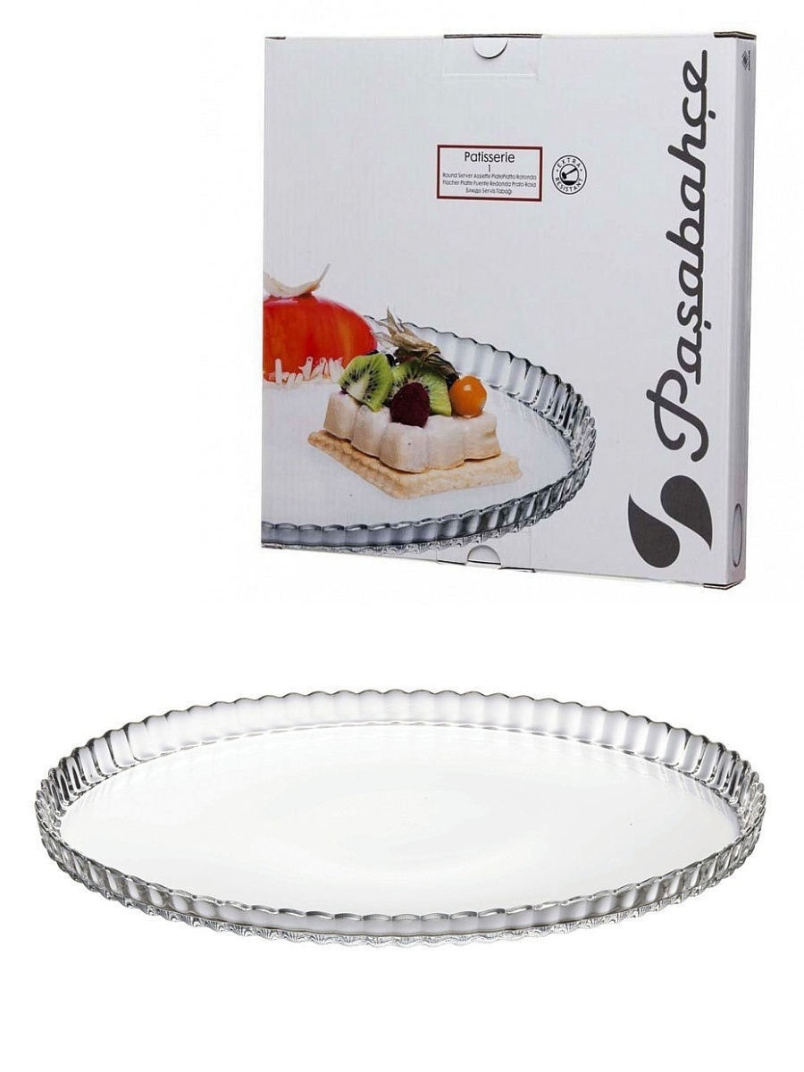 фото Блюдо сервировочное для десертов pasabahce patisserie 24 см прозрачное