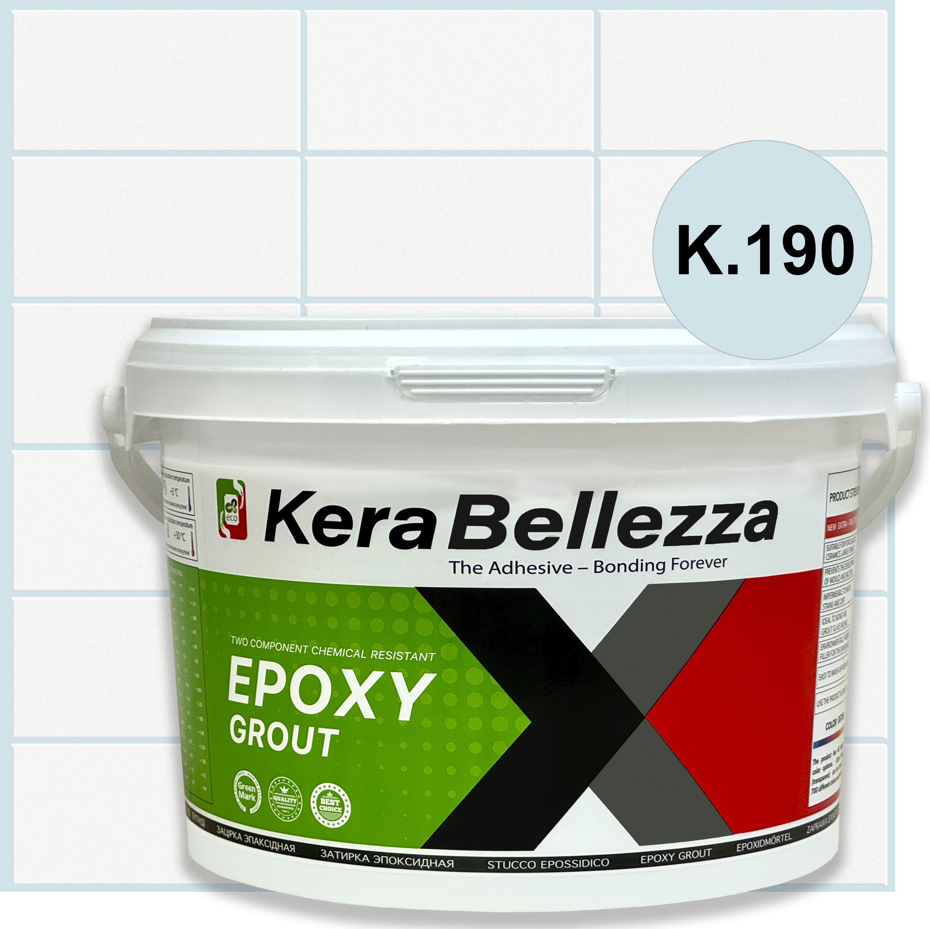 Затирка цветная эпоксидная KeraBellezza Design К190 Светлый циан 1 кг. эпоксидная краска для бетонных полов акреп 20 кг 0 4 кг кр коричневый ут000010784