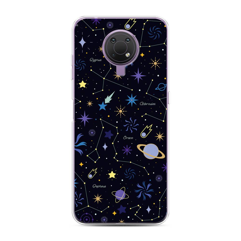 

Чехол на Nokia G20"Цветной космос", Желтый, 124050-2