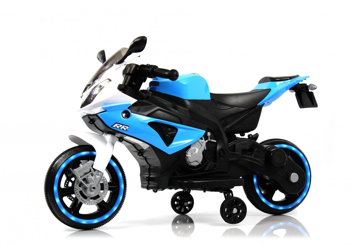 

RiverToys Детский электромотоцикл X002XX бело-синий