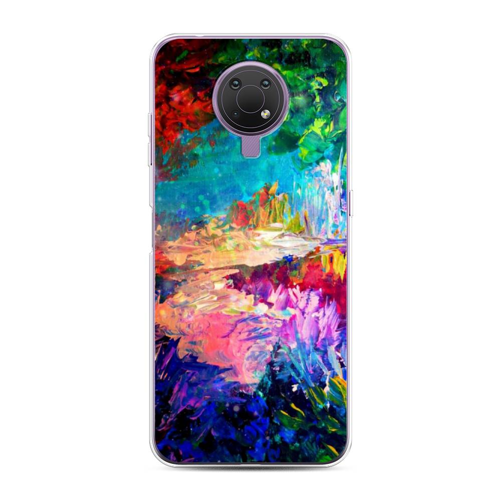 

Чехол на Nokia G20"Лес-гуашь", Синий;розовый;зеленый, 124050-4