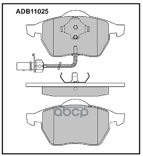 

Колодки Передние С Датчиком Ad A4A6 98- Vw B5 00- Однопоршневые Allied Nippon Adb 11025 AL