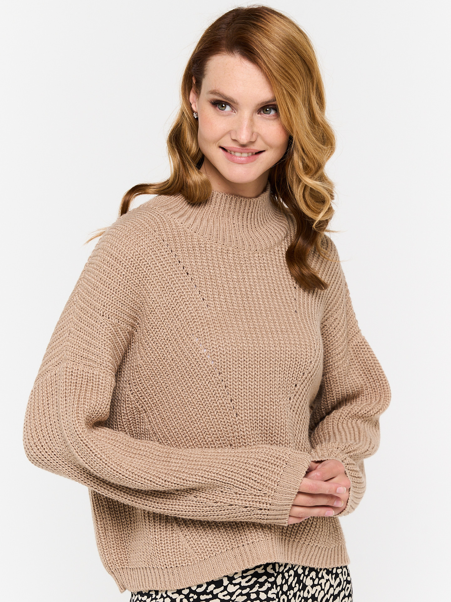 

Джемпер женский BE YOU 7222-40101 коричневый 48 RU, 7222-40101