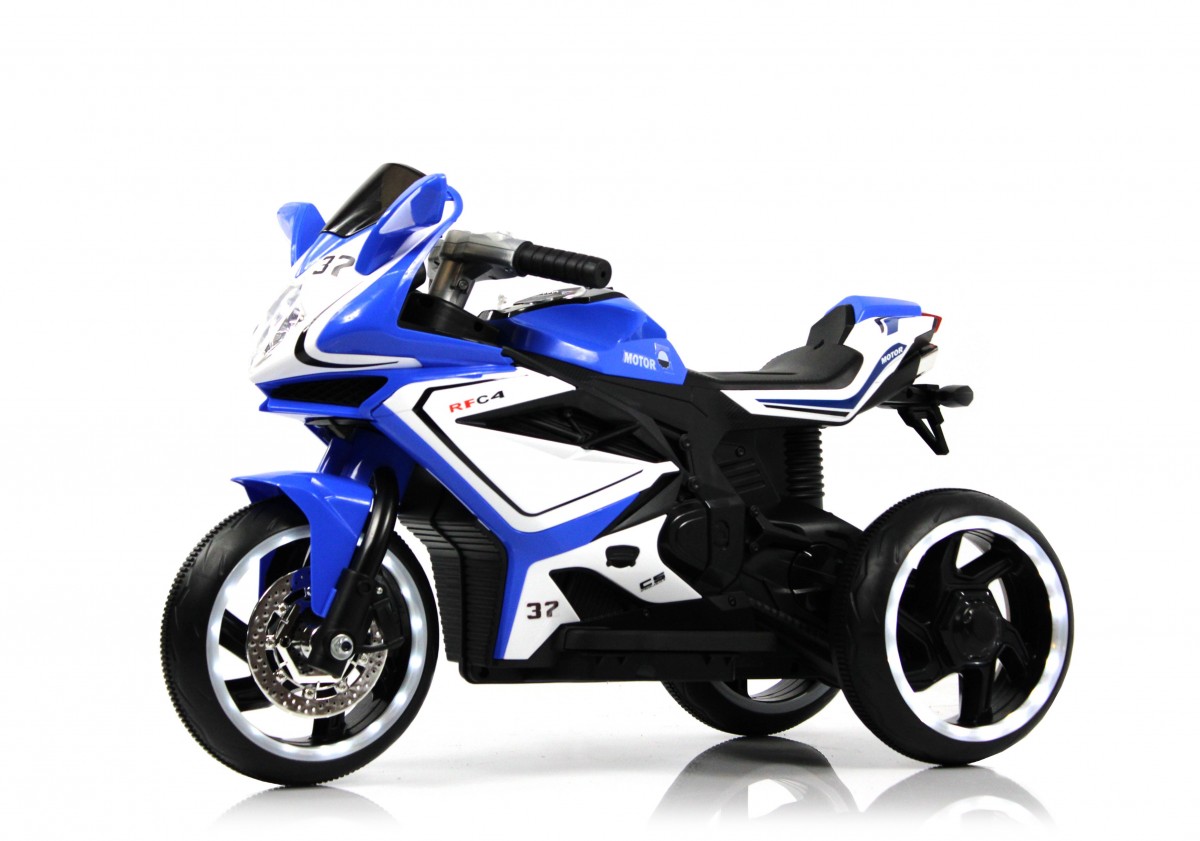 RiverToys Детский электромотоцикл K222AM синий