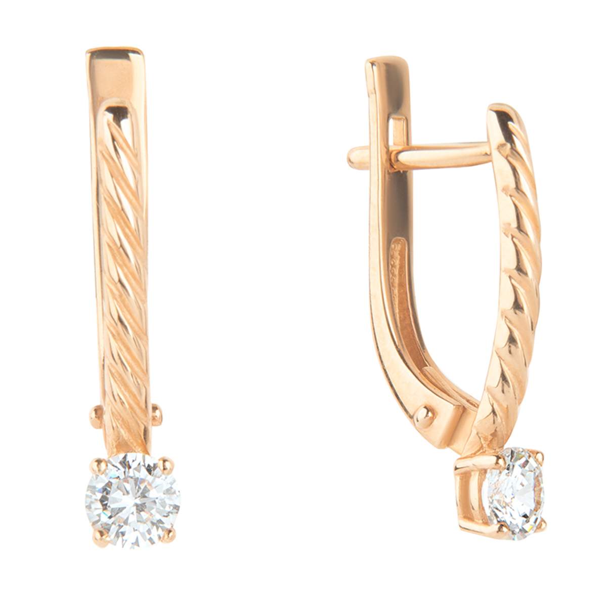 

Серьги из золота Azade 02025, фианит, 02025