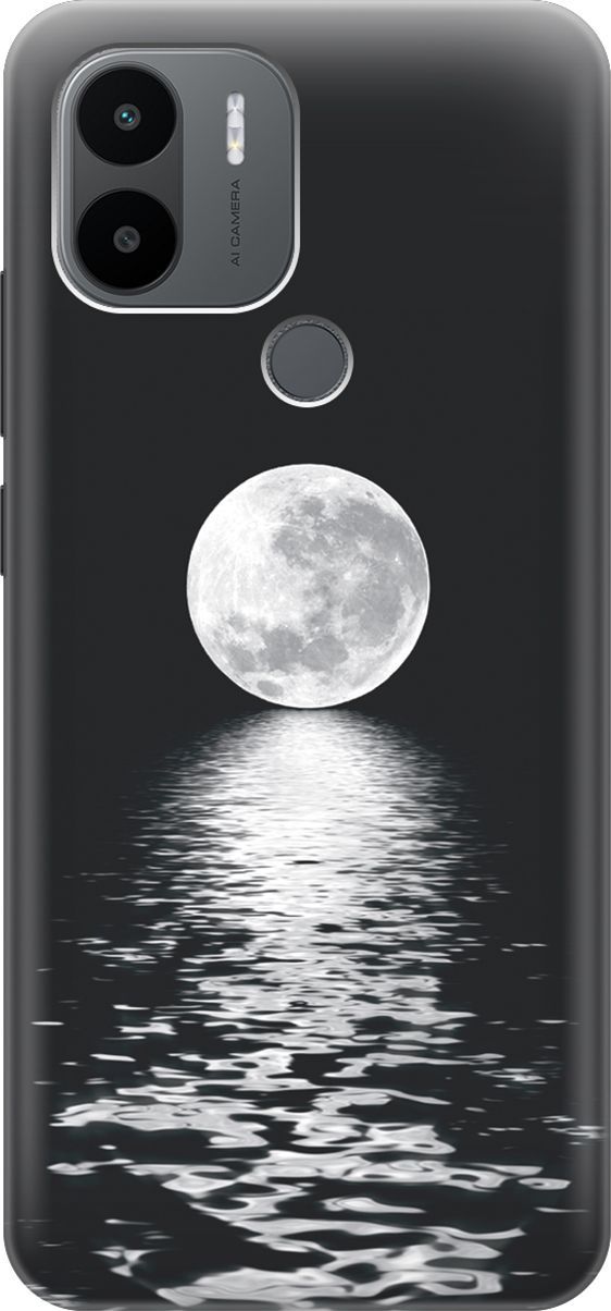 

Силиконовый чехол на Xiaomi Redmi A1+ с принтом "Луна над морем", Белый;черный, 158132