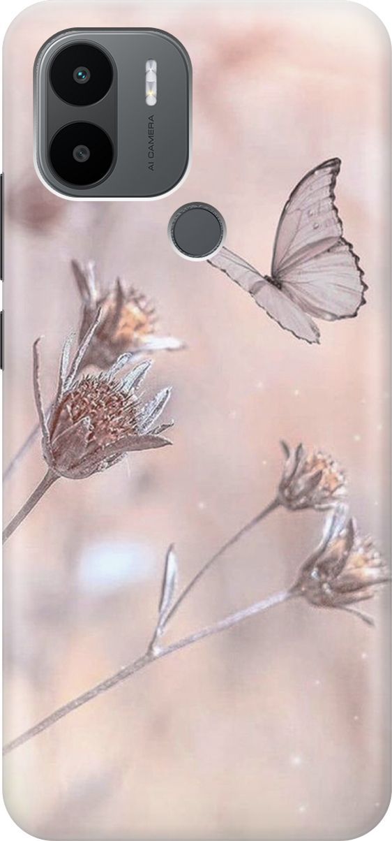 

Силиконовый чехол на Xiaomi Redmi A1+ с принтом "Бабочка", Белый;розовый, 158132