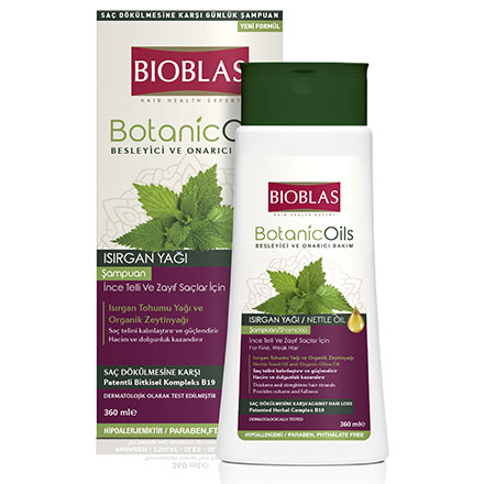 фото Шампунь bioblas для объема botanic oils nettle oil 360 мл