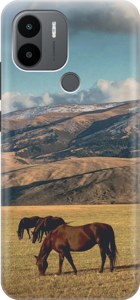 

Силиконовый чехол на Xiaomi Redmi A1+ с принтом "Пастбище", Бежевый;коричневый, 158127