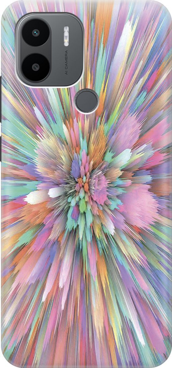 

Силиконовый чехол на Xiaomi Redmi A1+ с принтом "Красочный взрыв", Голубой;розовый, 158124