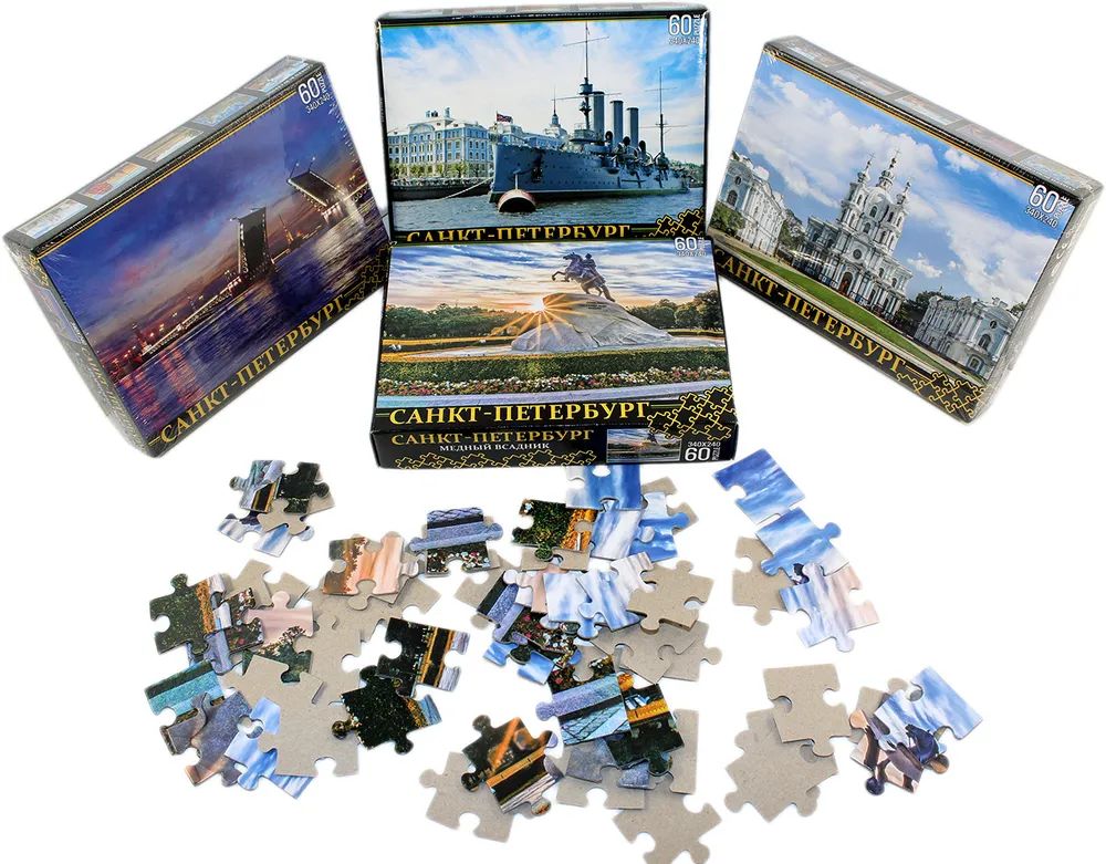 

Комплект из 4 пазлов Нескучные игры Санкт-Петербург (60 эл), К089