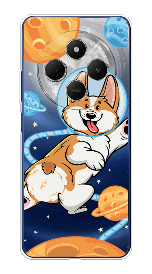 

Чехол на Xiaomi Redmi 14C/Poco C75 4G "Корги-космонавт", Голубой;бежевый;белый, 322950-1