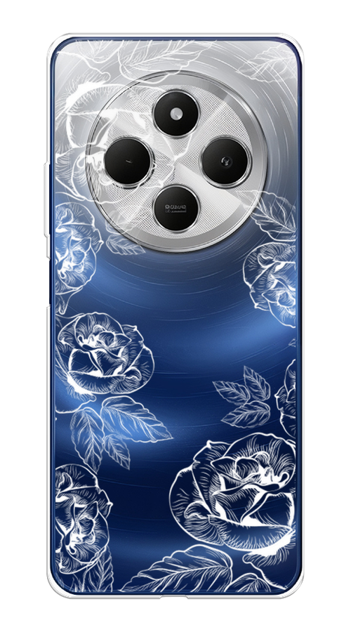

Чехол на Xiaomi Redmi 14C/Poco C75 4G "Розы графика", Черный;серый, 322950-1
