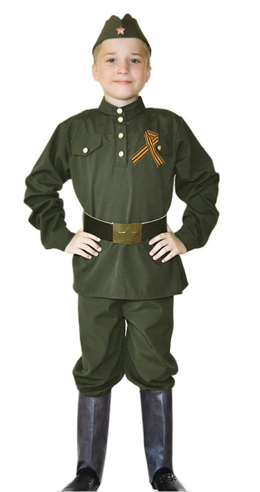 Купить Ka0109, Костюм карнавальный Карнавалия.рф военная форма для мальчика р.28 (110-116 см),