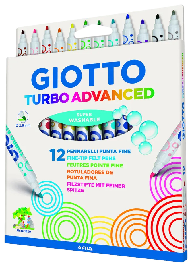 Фломастеры Giotto Turbo Advansed 12 цветов