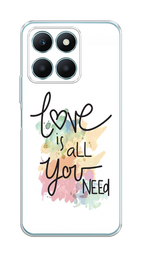 

Чехол на Honor X6A "Love is all you need", Белый;черный;зеленый, 6122050-1