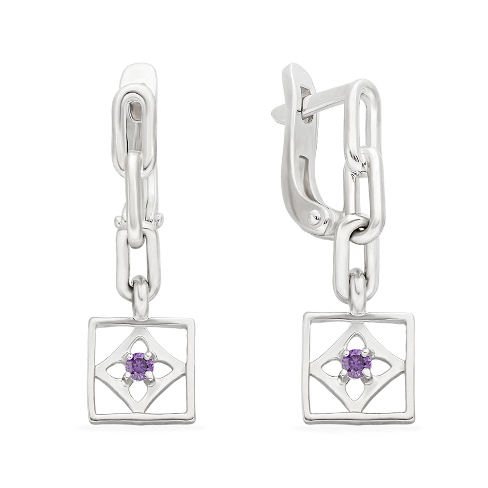 

Серьги из серебра с фианитом 585Gold 702009408, 702009408